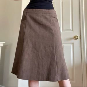 ☕️Brown Low Rise Librarian Midi skirt☕️